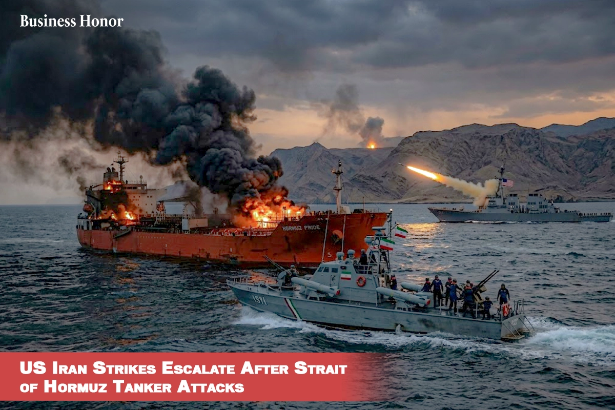  US Iran Strikes Escalate After Strait of Hormuz Tanker Attacks 